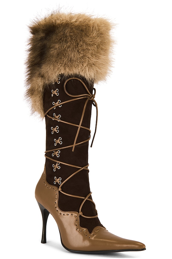 view 2 of 5 Verbier-F Boot in Brown Suede & Tan Combo