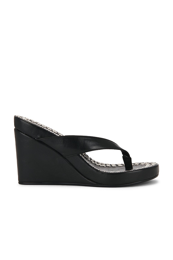view 1 of 5 Liezel Strap Sandal in Black & Silver