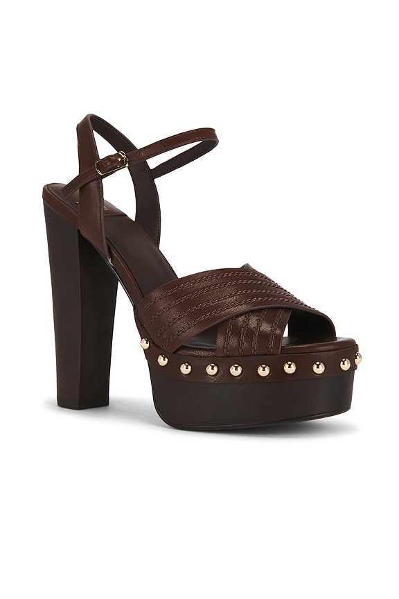 view 2 of 5 SANDALES VIVACIA in Coffee & Gold