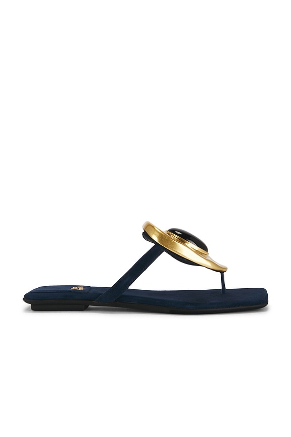 view 2 of 5 SANDALIA BAZAAR FLAT in Navy Suede Combo