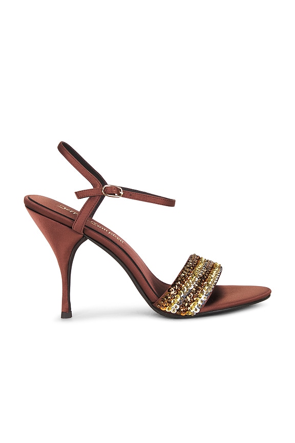 view 1 of 5 SANDALIA SAPHI in Brown Satin Multi