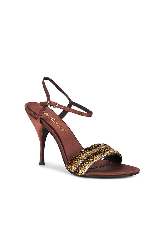 view 2 of 5 SANDALIA SAPHI in Brown Satin Multi