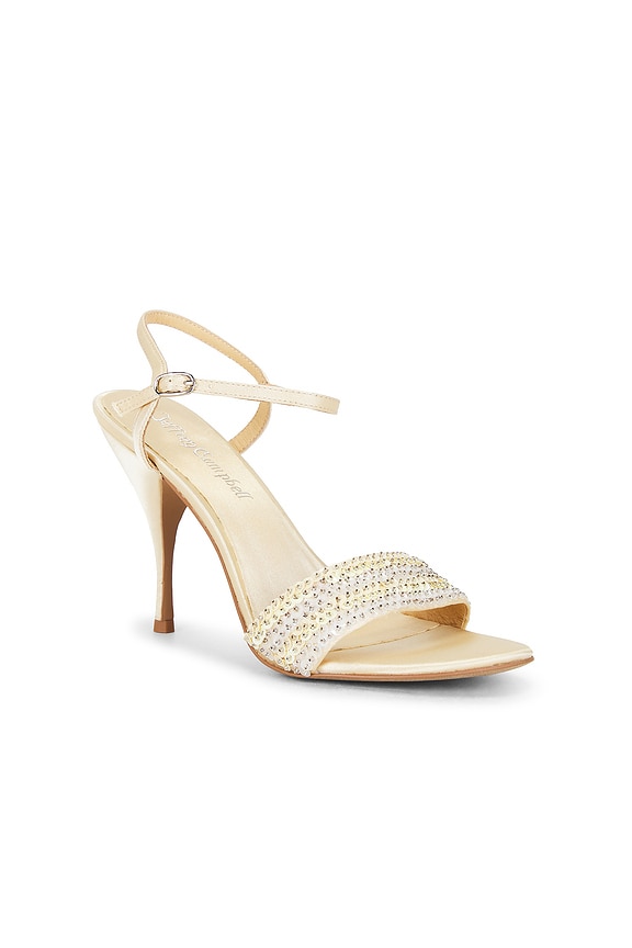view 2 of 5 Saphi Sandal in Champagne Satin Combo