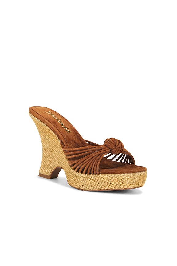 view 2 of 5 Shockweave Platform Sandal in Tan Suede Combo
