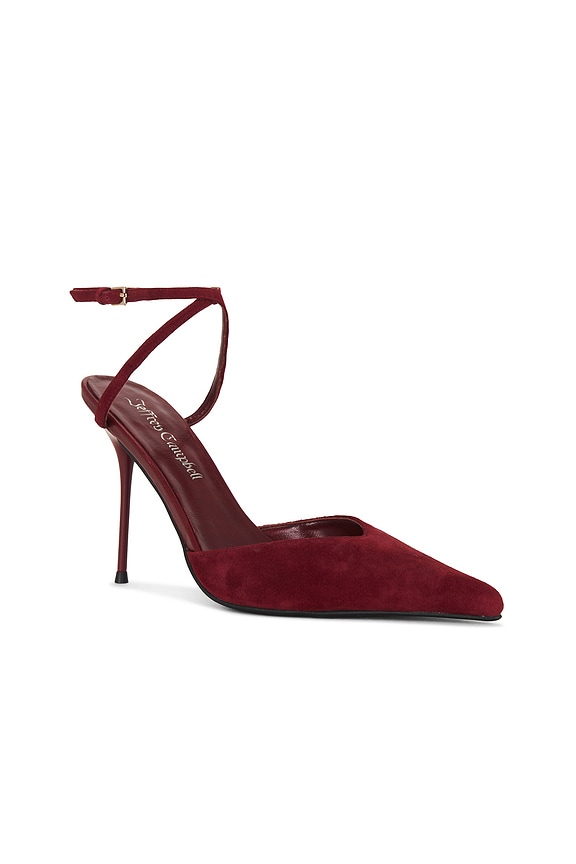 view 2 of 5 Bordeaux Pump in Wine Suede