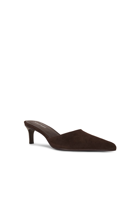 view 2 of 5 Claudina Mule Pump in Brown Suede