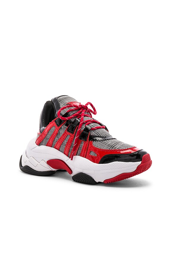 view 2 of 6 Wifi Sneaker in Red Patent Plaid