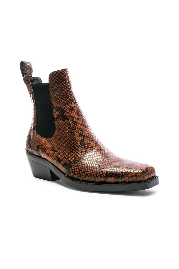 view 2 of 5 Poker Bootie in Brown & Black Snake