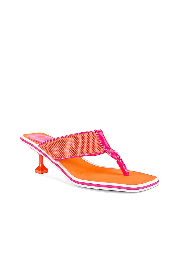 view 2 of 5 Goalie Sandal in Fuchsia & Orange