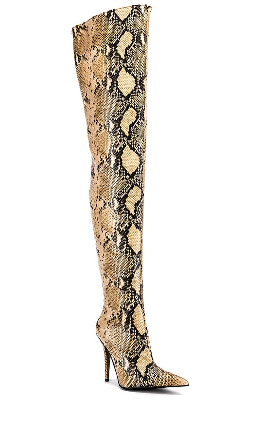 view 2 of 5 BOTTINES GAMORA in Beige Black Snake