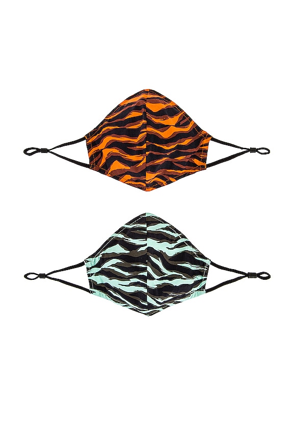 view 2 of 3 Printed Cotton Pack of 2 Masks in Multi