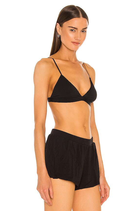 view 2 of 4 Mimi Matte Jersey Triangle Bralette in Black