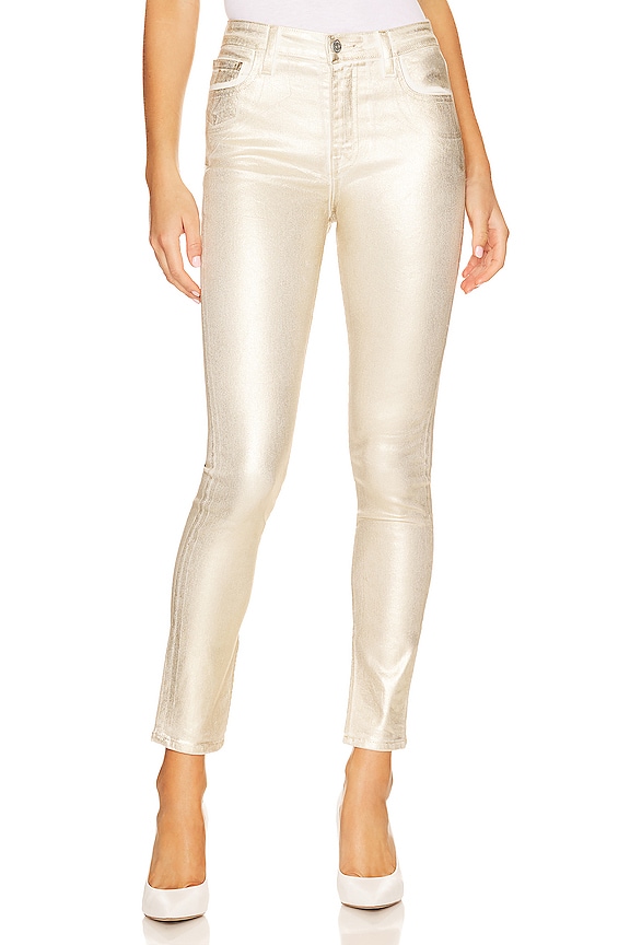 view 1 of 4 PANTALONES RAE in GOLD FOIL