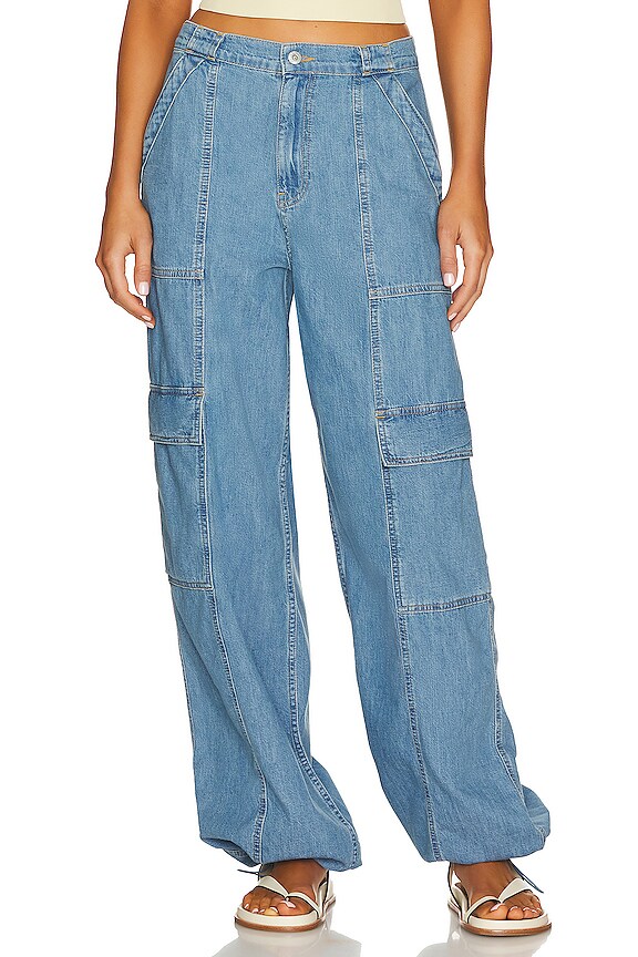 view 2 of 5 Calista Denim Cargo Pant in Vatia