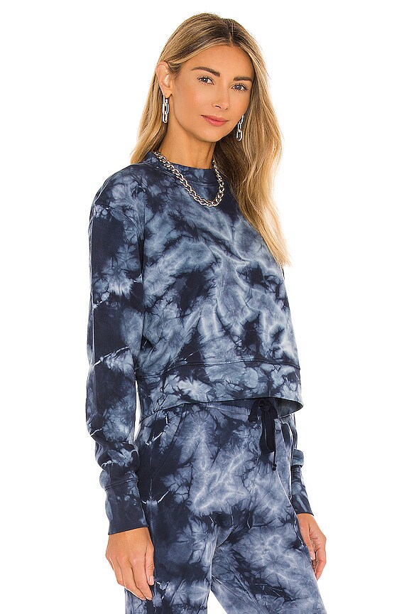 view 2 of 4 Tie Dye Cropped Sweatshirt in Indigo Tie Dye