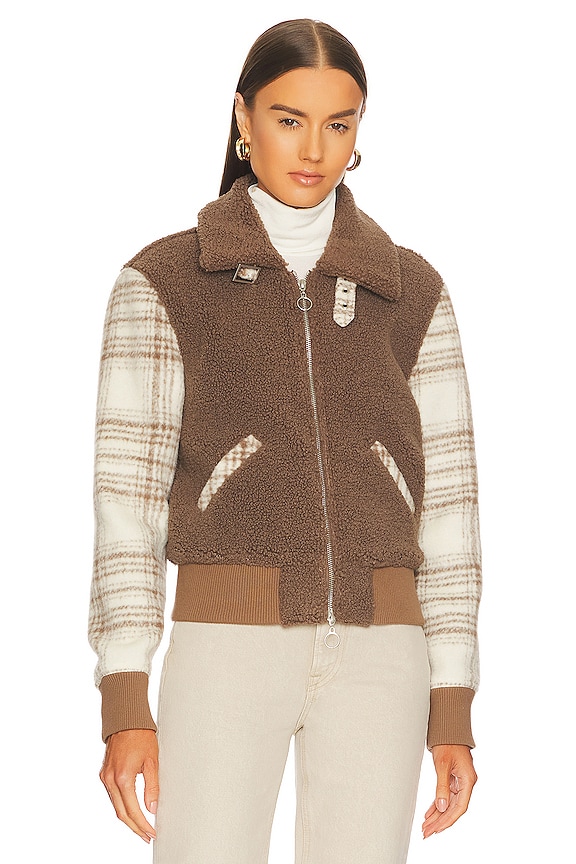 view 2 of 5 BLOUSON in Taupe Plaid