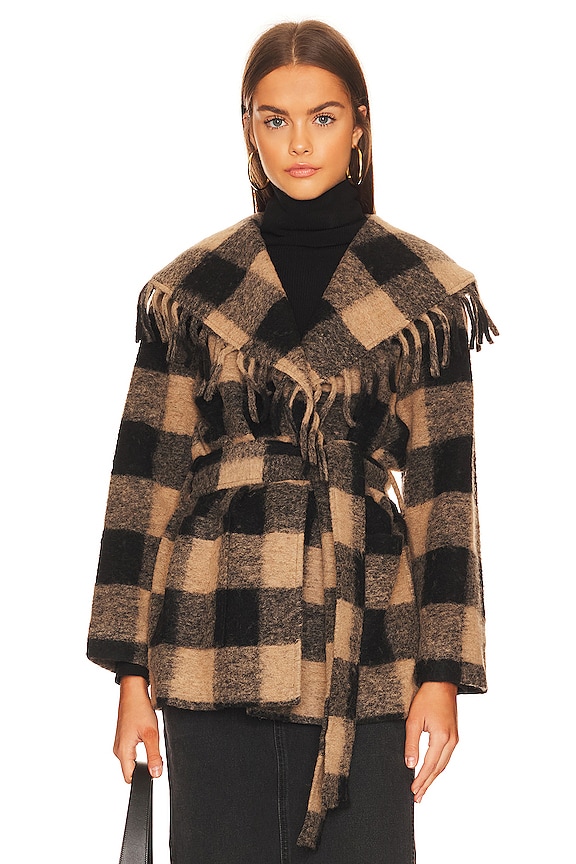 view 2 of 5 ПАЛЬТО HENRIETTE in WHEAT PLAID