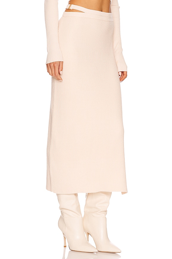 view 2 of 4 Archie Cutout Midi Skirt in Ceramic