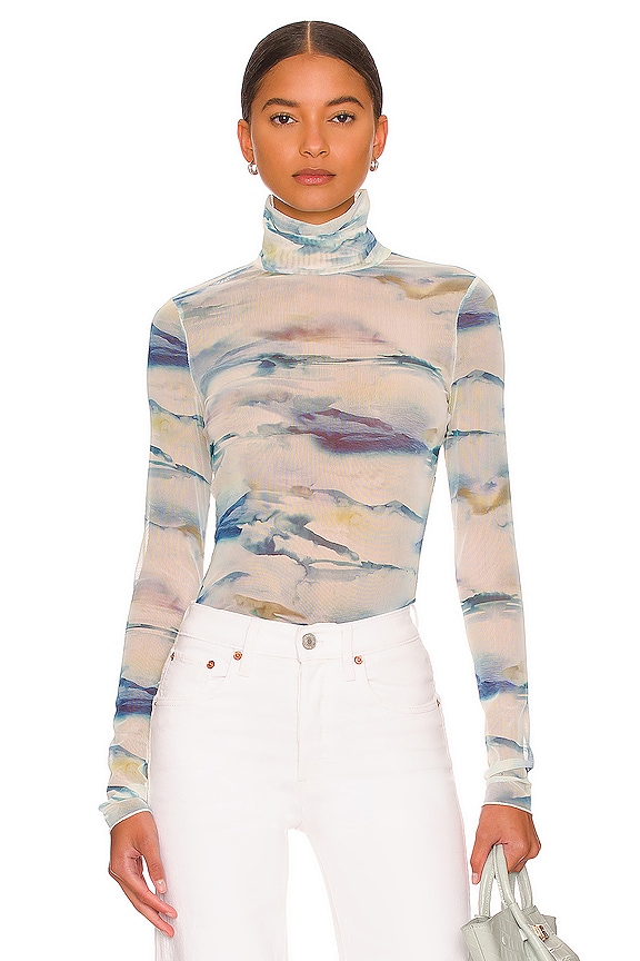 view 1 of 4 Charli Watercolor Turtleneck Top in Watercolor Print