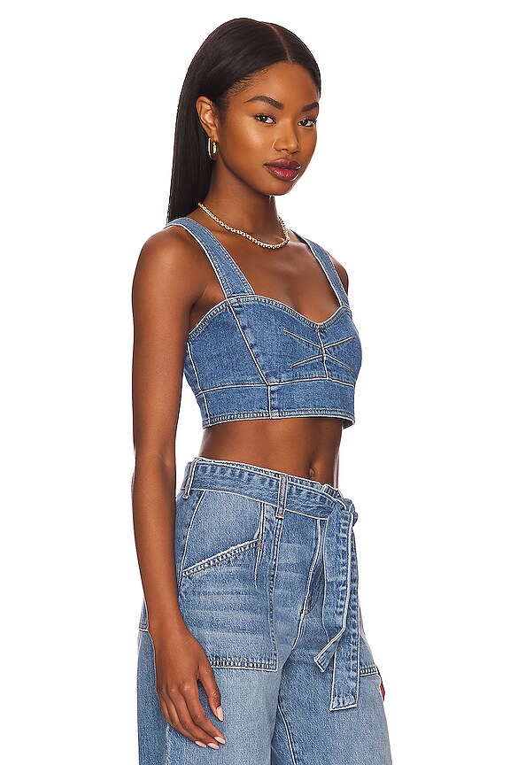 view 2 of 4 Hayden Denim Bustier in Surfside