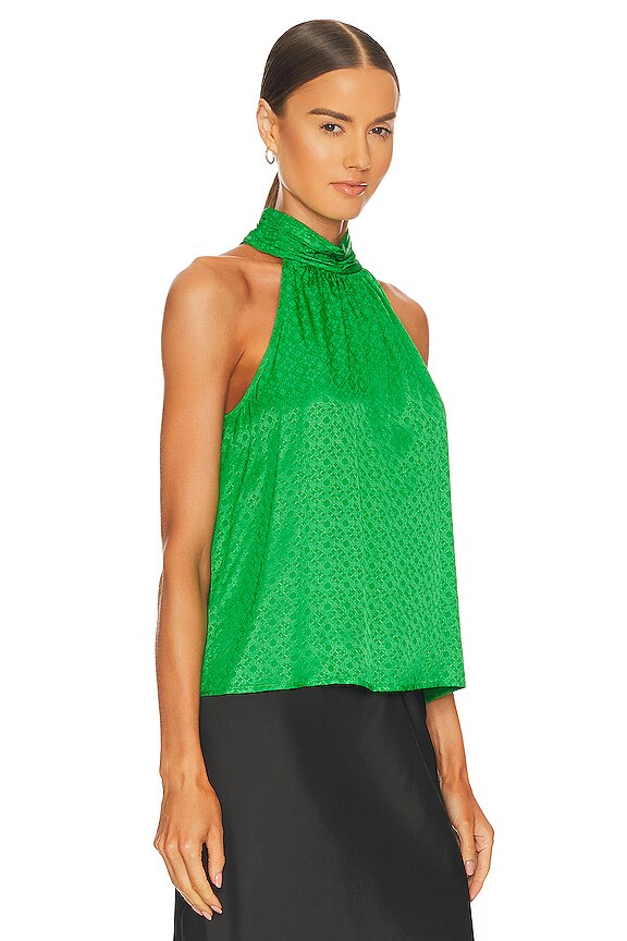 view 2 of 4 Nara Mock Neck Halter Top in Parrot