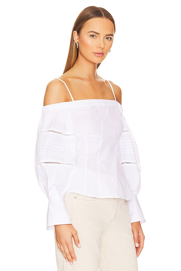 view 2 of 4 Whitney Puff Sleeve Top in White