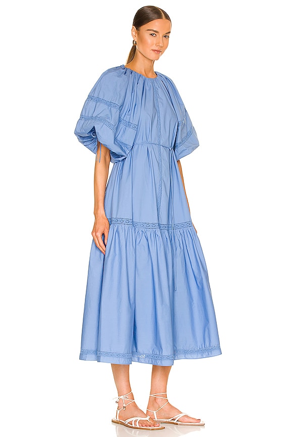 view 2 of 3 Vivienne Organic Cotton Midi Smock dress in Atlantie