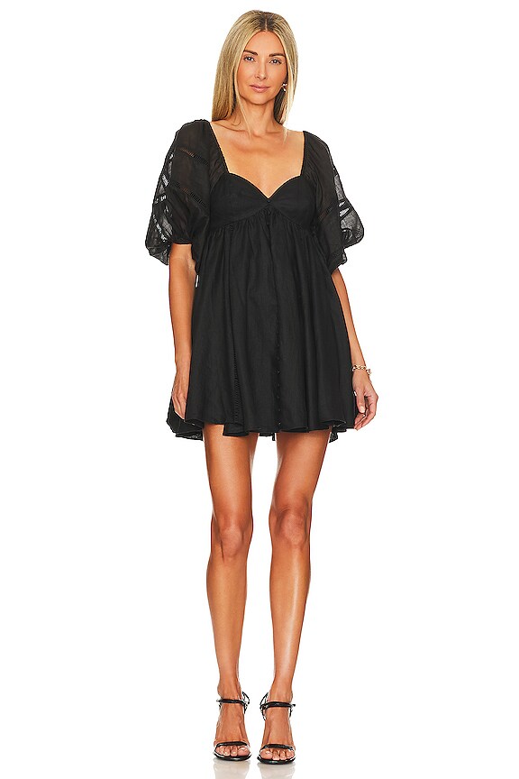 view 2 of 4 INGRID 리넨 미니 드레스 in Black