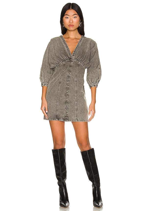 Joslin Studio Ayra Denim Dress In Black Grey Wash 