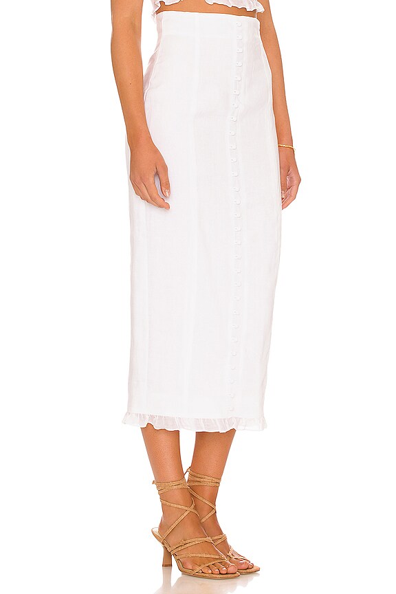 view 2 of 4 Eden Ramie Midi Skirt in Optical White