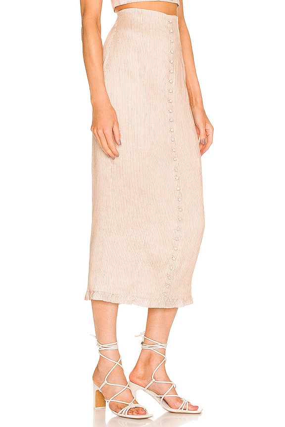 view 2 of 4 EDEN 미디 스커트 in Ginger Butter Stripe