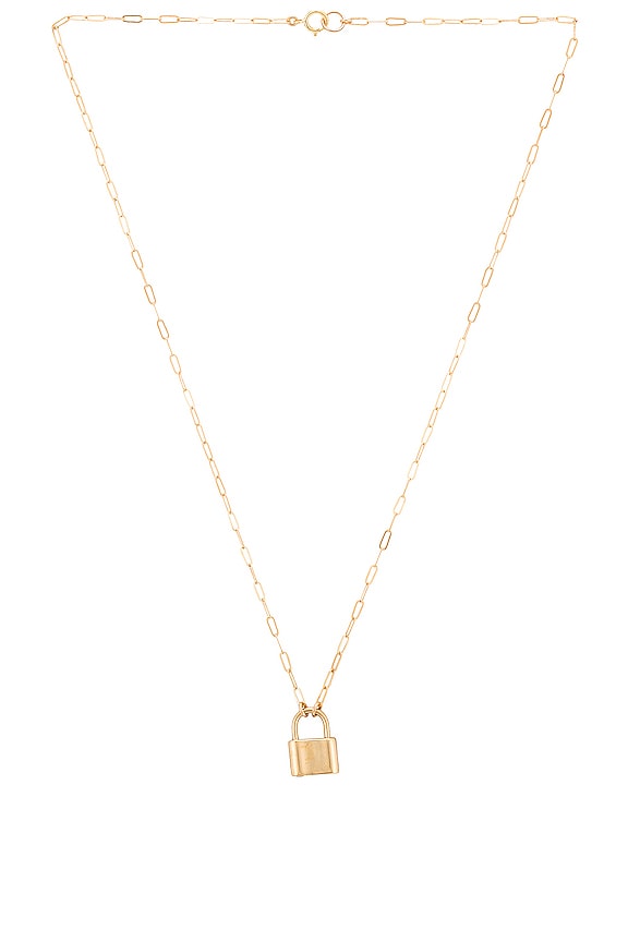 Joy Dravecky Jewelry Monaco Lock Necklace in Gold | REVOLVE