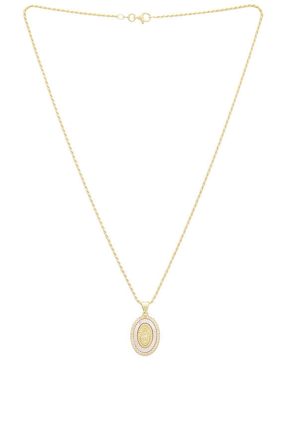 view 1 of 2 Holy Mother Mary Necklace in Gold