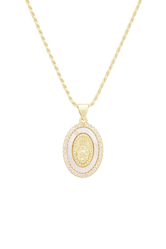view 2 of 2 Holy Mother Mary Necklace in Gold