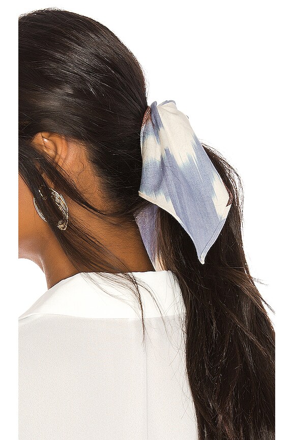 view 1 of 2 Ikat Scrunchie Scarf in Cloud Ikat