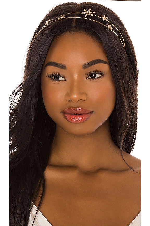 view 1 of 3 Antares Headband in Crystal & Antique Gold