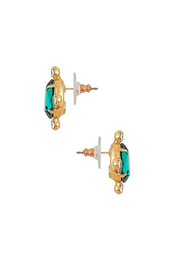 view 2 of 2 PENDIENTES ALICE in Emerald