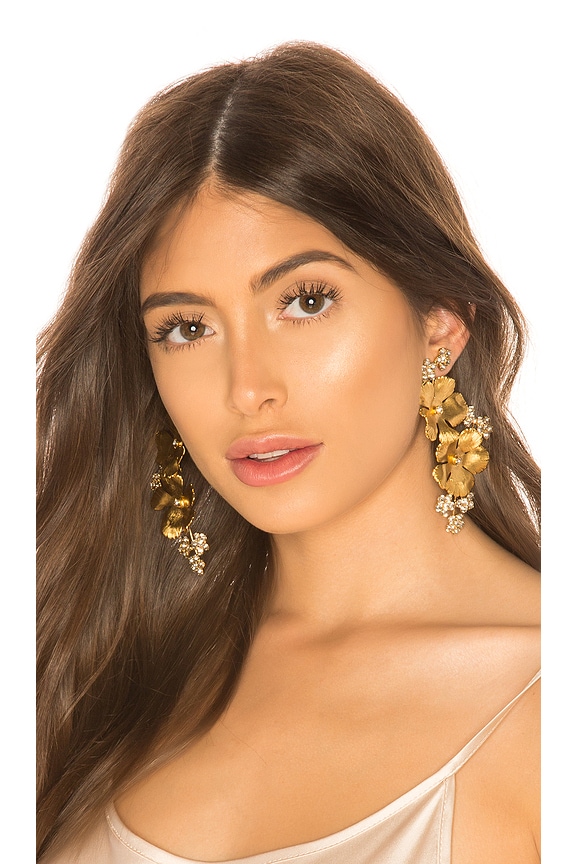 view 1 of 3 BOUCLES D'OREILLES VILMA in Crystal Antique Gold