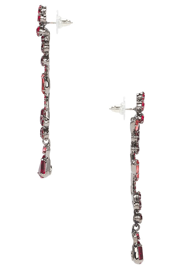 view 2 of 3 Dania Earrings in Gunmetal Ruby