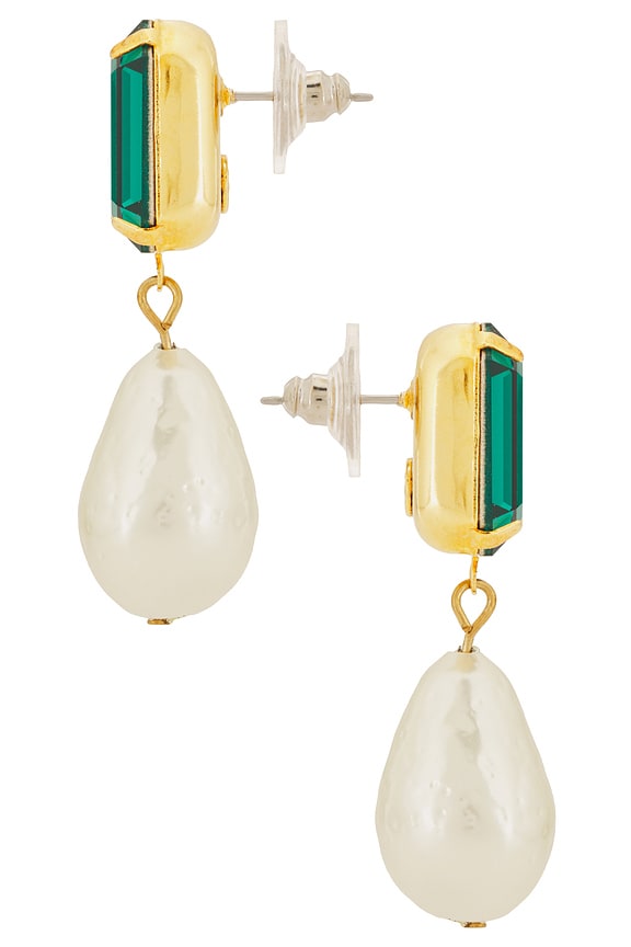 view 2 of 2 Liana Earrings in Emerald