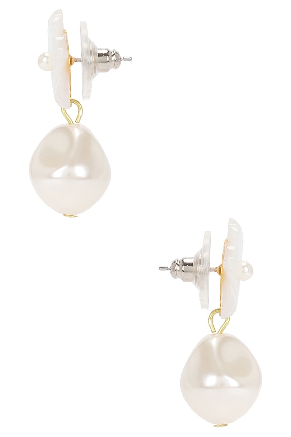 view 2 of 2 PENDIENTES MINA in Mother Of Pearl