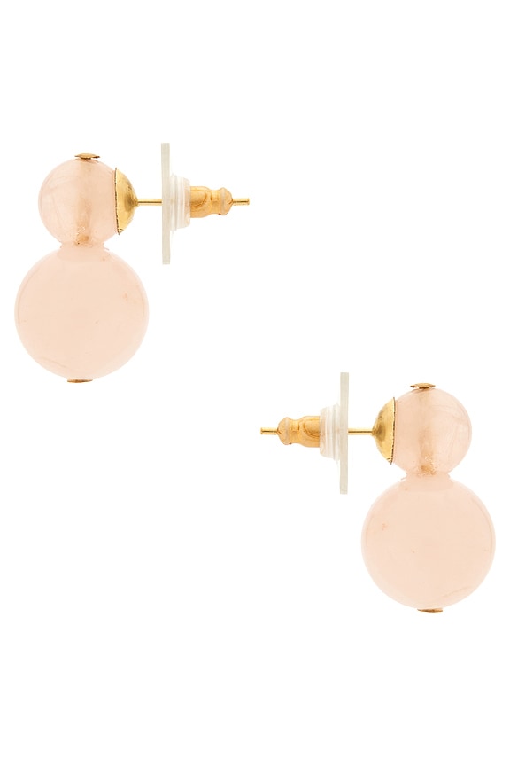view 2 of 2 Cara Earrings in Rose Quartz