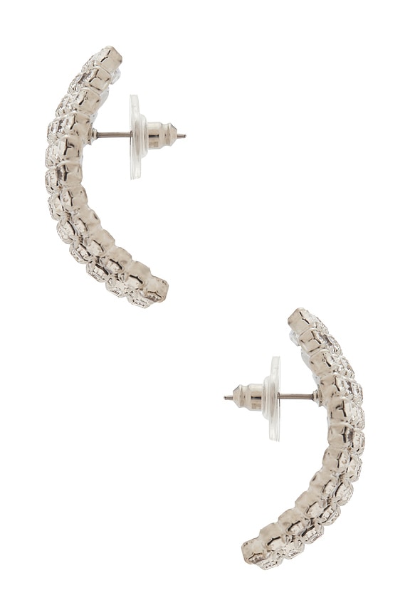 view 2 of 2 Kyrie Hoop Earrings in Crystal