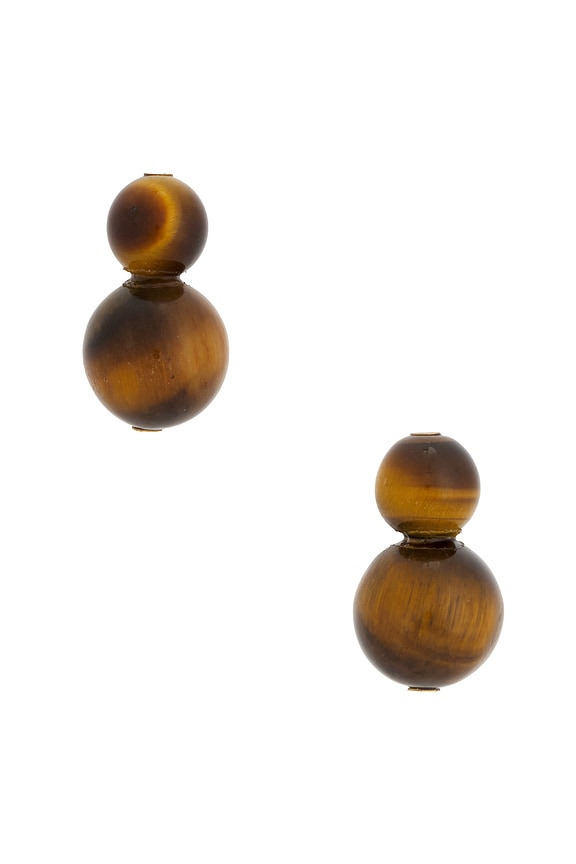 view 1 of 2 Cara Earrings in Tiger's Eye