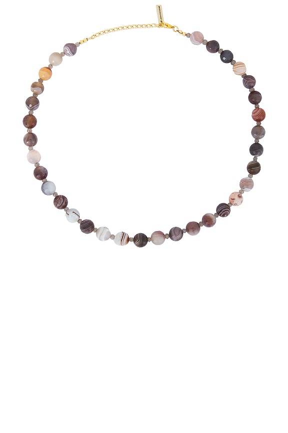 view 1 of 3 COLLIER AVEC PERLES ALEXANDRA in Botswana Agate