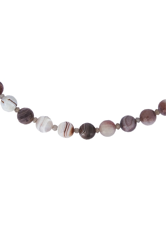 view 2 of 3 COLLIER AVEC PERLES ALEXANDRA in Botswana Agate