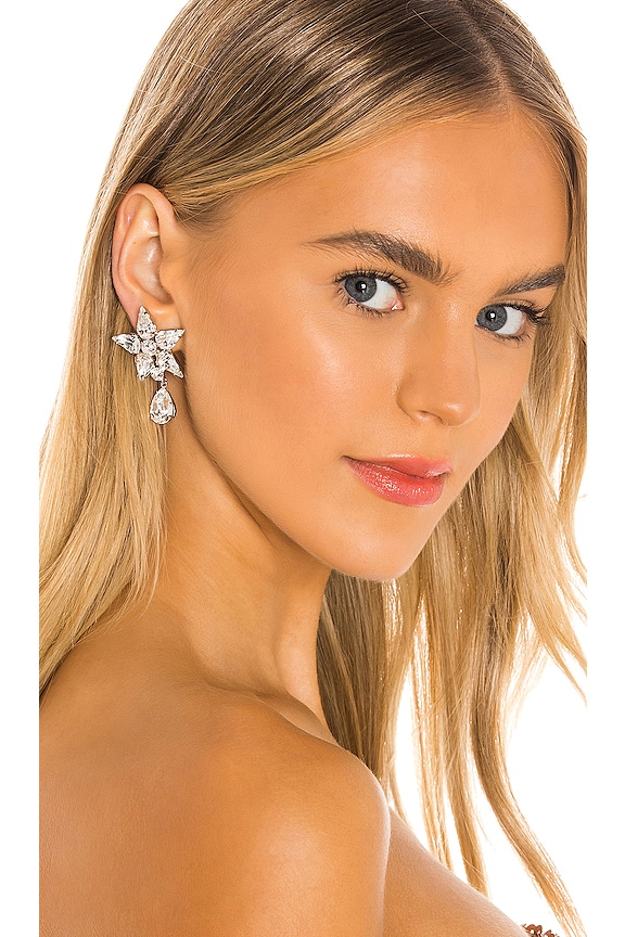 view 1 of 3 PENDIENTES LARGOS CELINA in Crystal