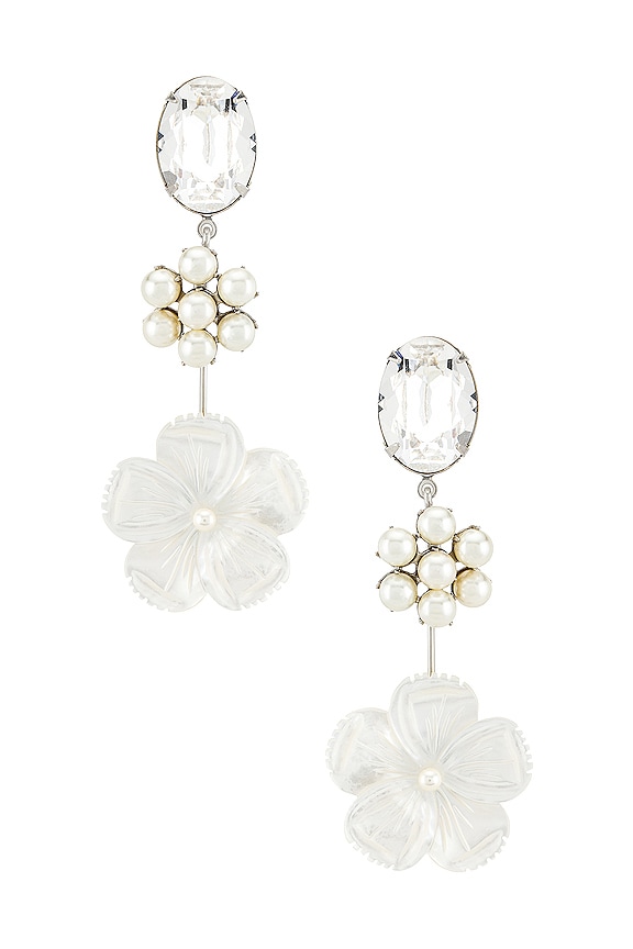 view 2 of 3 PENDIENTES LARGOS KORA in Pearl