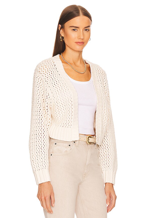 view 2 of 4 Foam Boucle Crop Cardigan in Natural