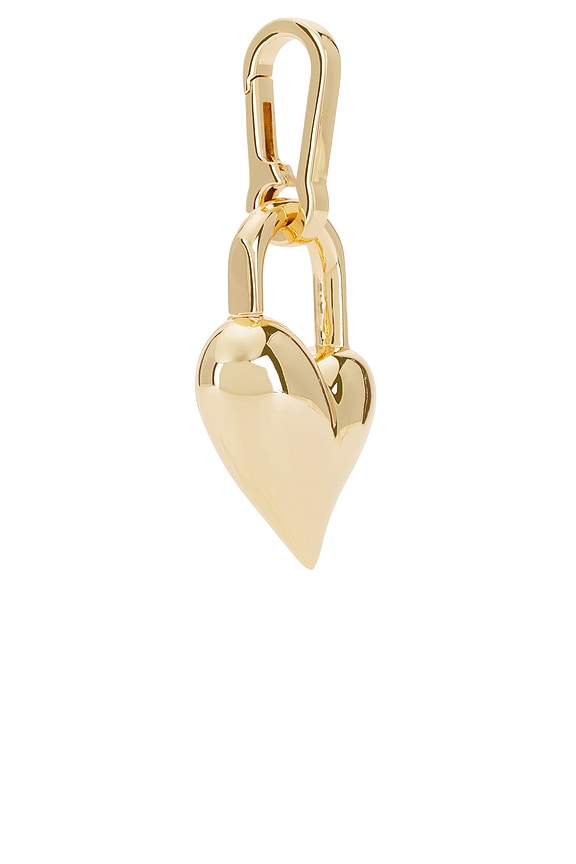view 2 of 3 Padlock Heart Charm in Gold
